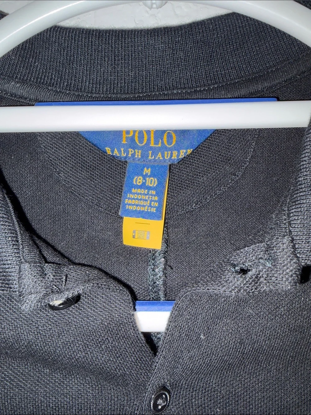 Ralph Lauren Black Long-Sleeve Polo Tunic with Red Plaid Sash